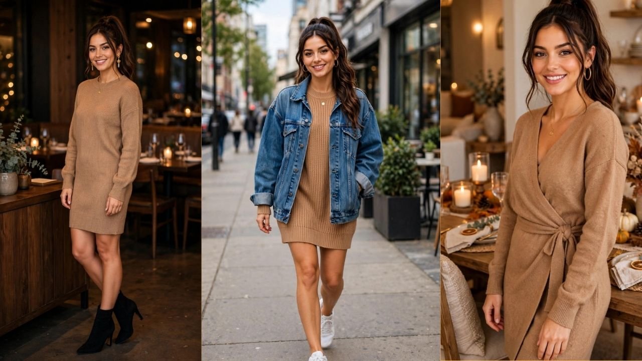 How to Style a Sweater Dress 6 Different Ways This Fall How to Style a Sweater Dress 6 Different Ways This Fall